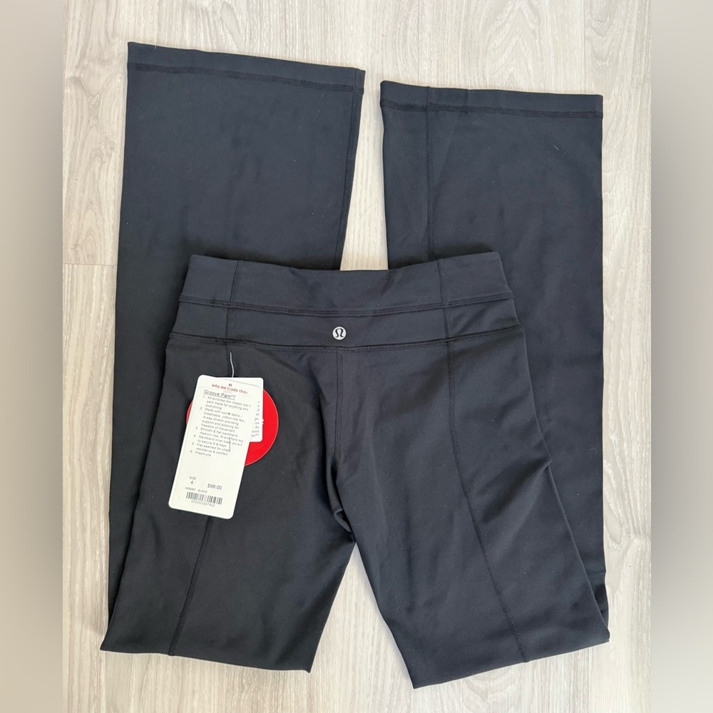 Rare NWT Lululemon Groove Pant (Tall) Black Sz 4 – Y2K Vintage Flare Yoga Pants - Picture 9 of 13